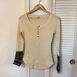 Free People thermal henley, size Small
